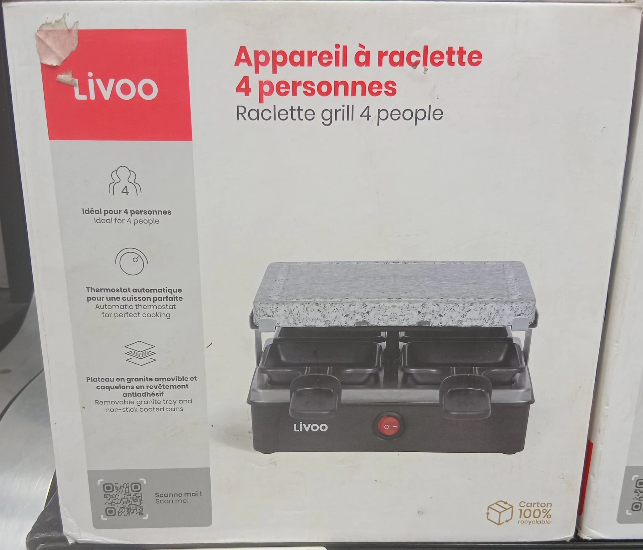 Livoo Appareil A Raclette 4pers _0