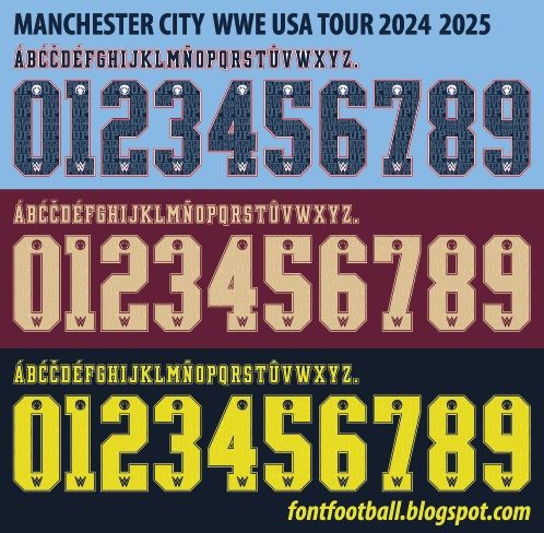 Font Vector Manchester City WWE USA Tour 2024 2025 kit_0