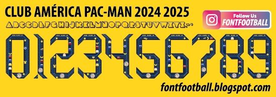 Font Vector Club América Pac-Man 2024 2025 kit_0