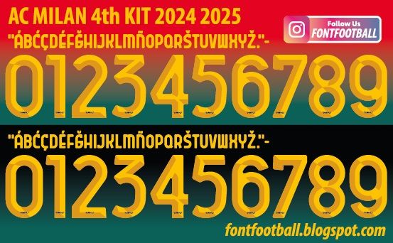 Font Vector AC Milan 4th Fourth 2024 2025 kit_0