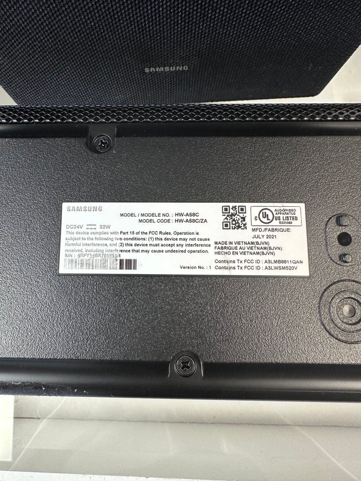 Samsung HW-A58C/ZA 5.1 Channel Soundbar with Wireless Subwoofer_5