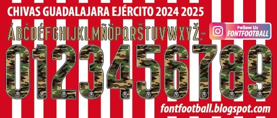 Font Vector Chivas Guadalajara Ejército 2024 2025 kit_0
