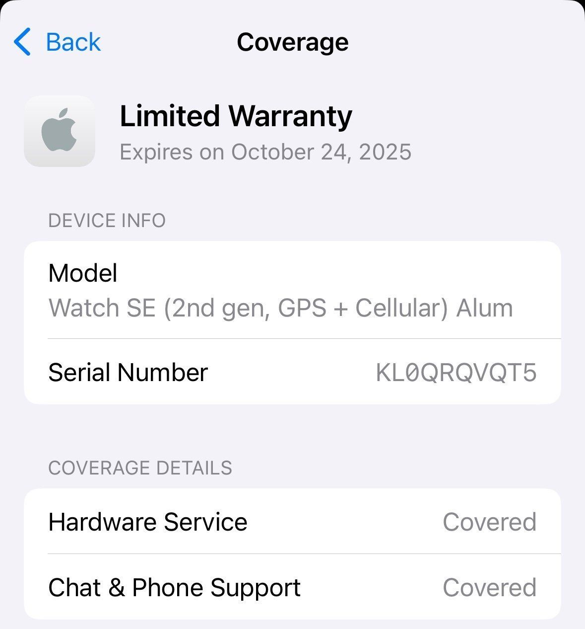 Apple Watch SE (2nd Gen) (44mm) midnight with Apple care till Oct 2025_2
