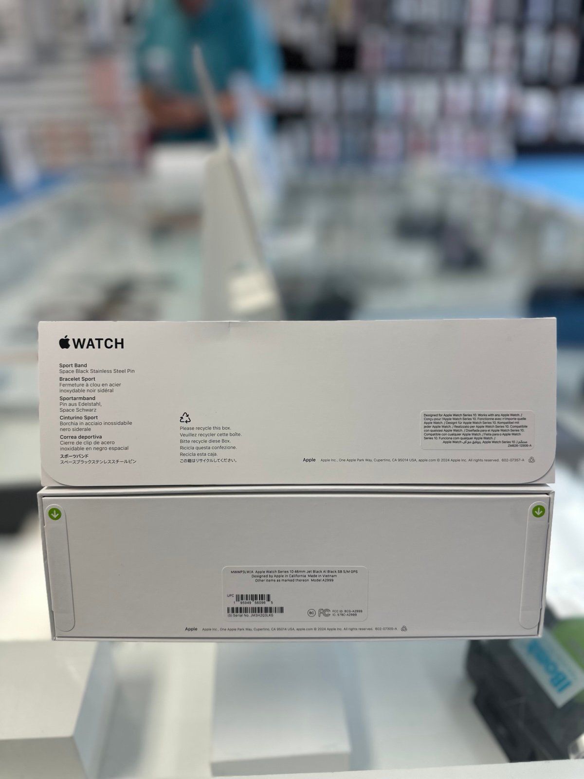 Apple Watch Series 10 46mm w Sport Band M/L Jet Black With Apple Care_1