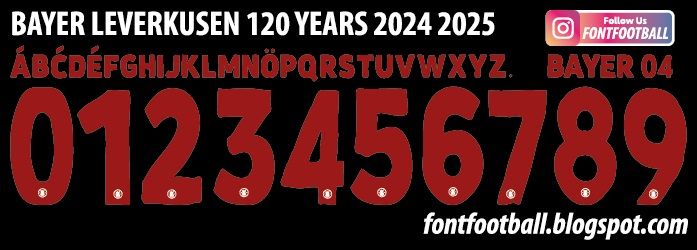 Font Vector Bayer Leverkusen 120 Years 2024 2025 kit_0
