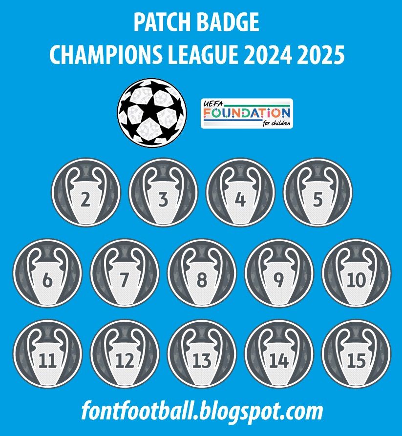 Patch Badge UCL Champions League 2024 2025 Vector_0