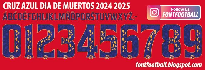 Font Vector Cruz Azul Dia de Muertos 2024 2025 kit_0