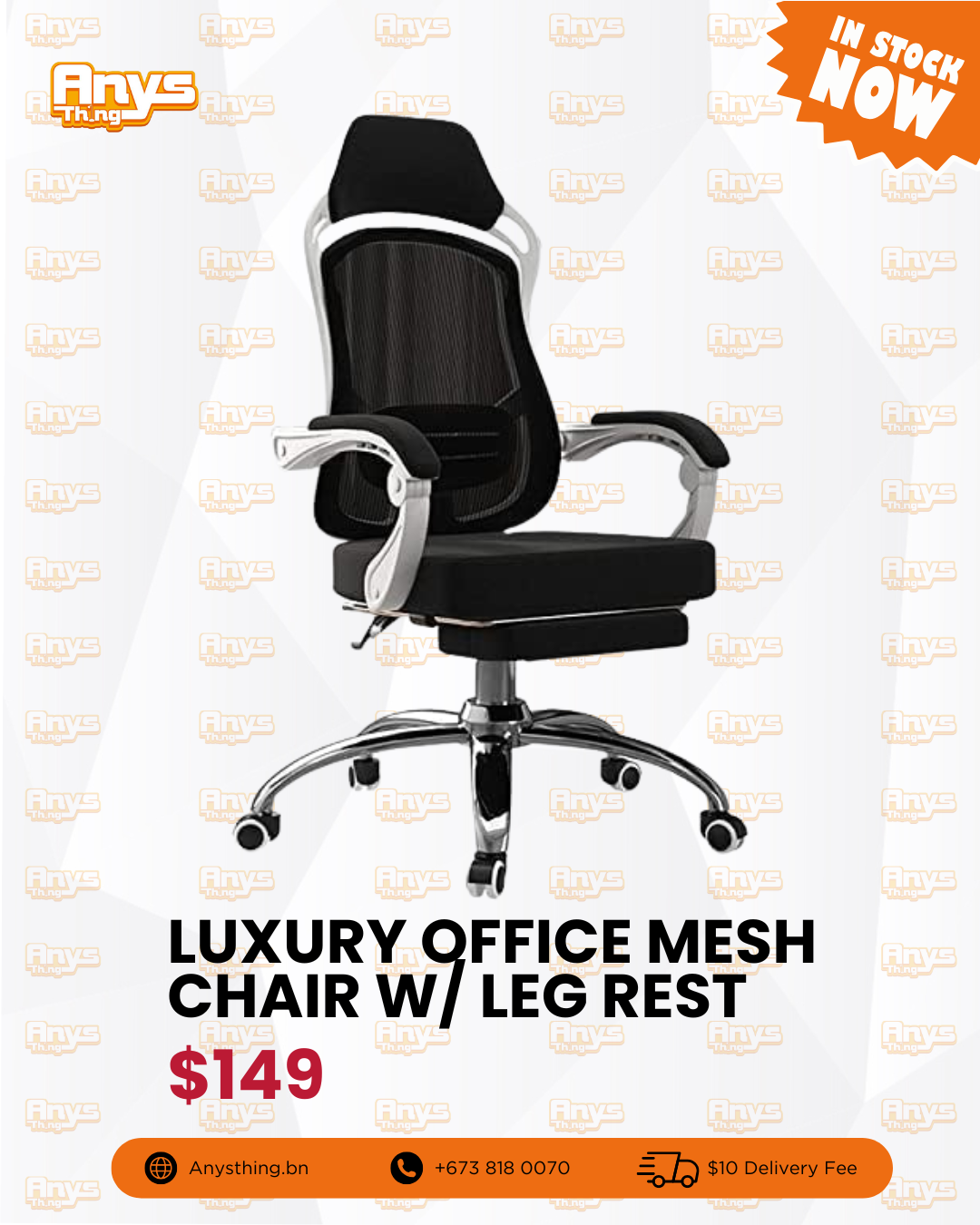 Luxury Office Mesh Chair w/ Leg Rest_0