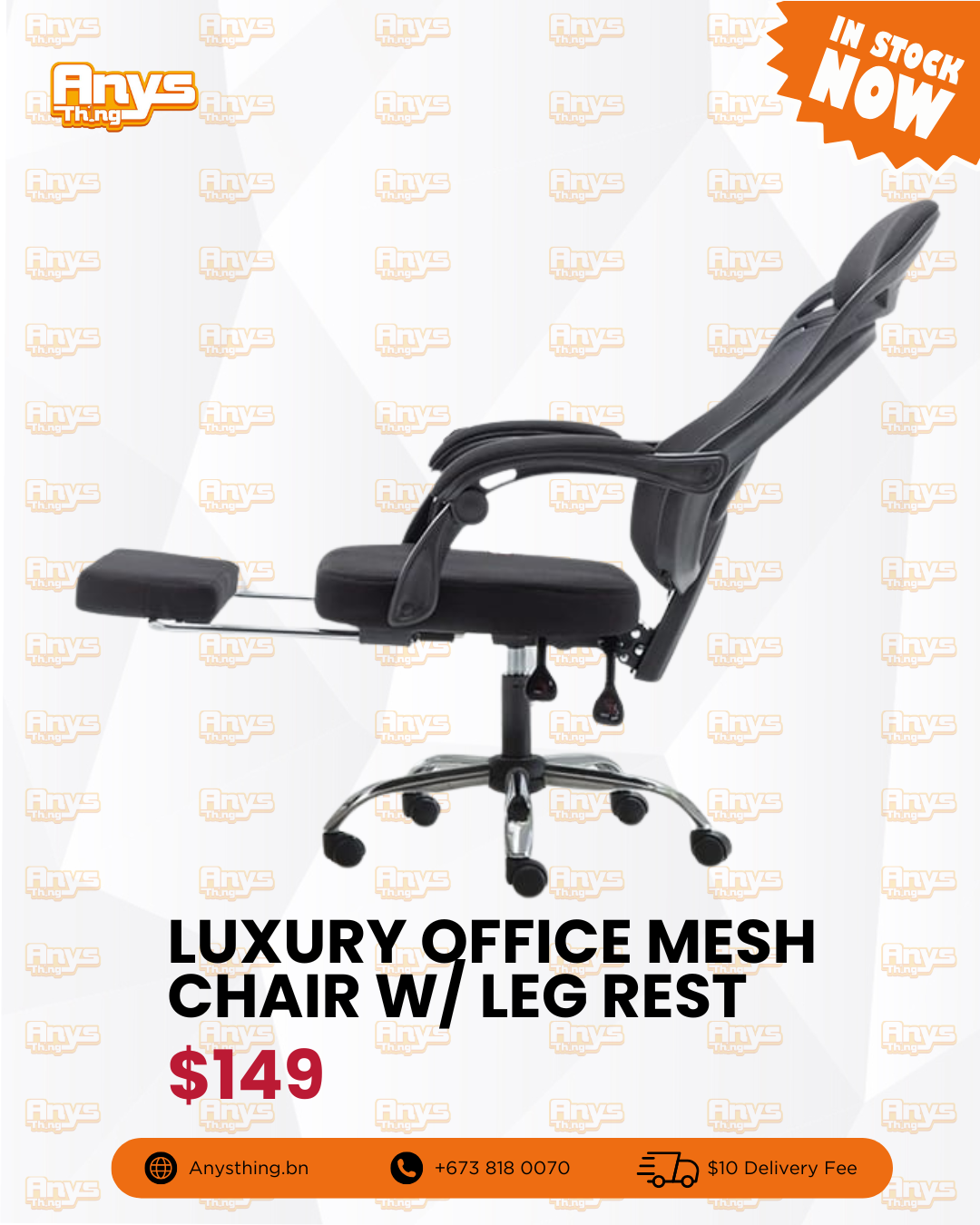 Luxury Office Mesh Chair w/ Leg Rest_1