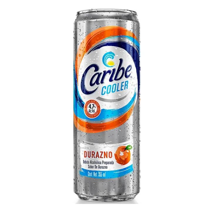 Caribe Cooler Lata Slim Durazno Caribe Cooler 355.0 mL_0