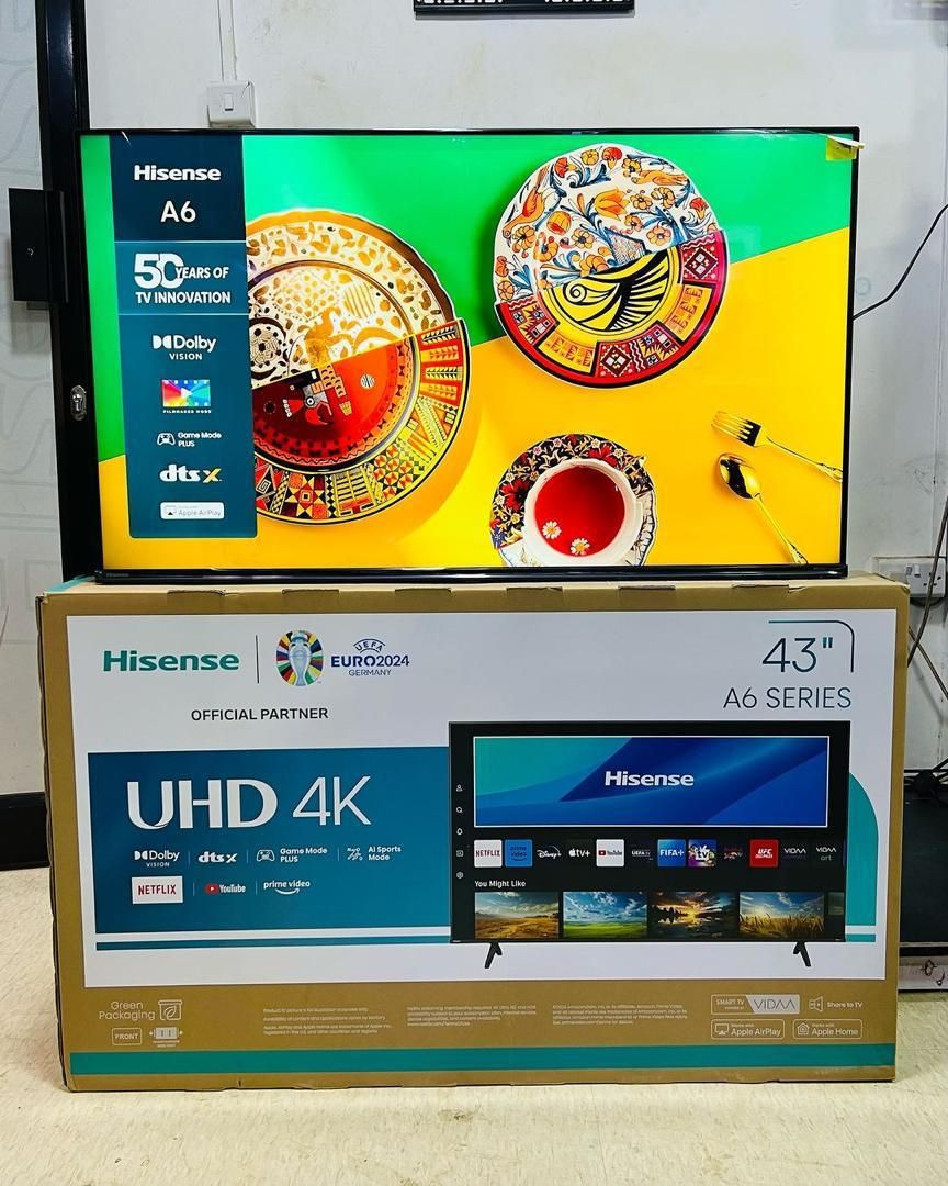 Hisense 43” Smart A6 UHD 4K VIDAA Frameless Tv _0