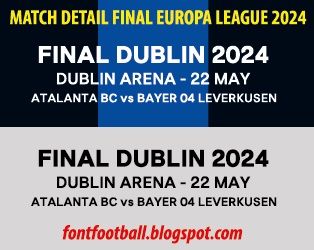 Match Detail Date on Shirt Vector Final Europa League Atalanta BC vs Bayer 04 Leverkusen (Final Dublin 2024)_0