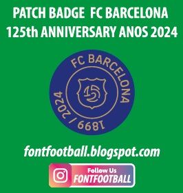 Patch Badge Barcelona 125th Anniversary Años 2024 Vector_0
