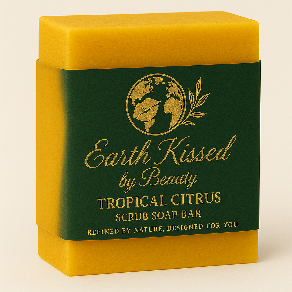 Earth Kissed by Beauty Tropical Citrus Scrub Soap Bar BA _0