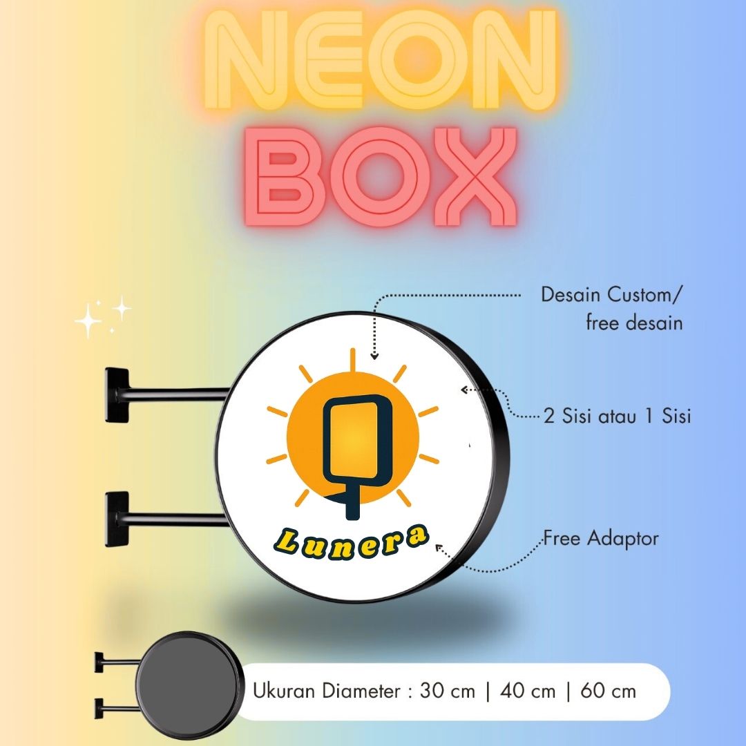 Neonbox Bulat Akrilik_1