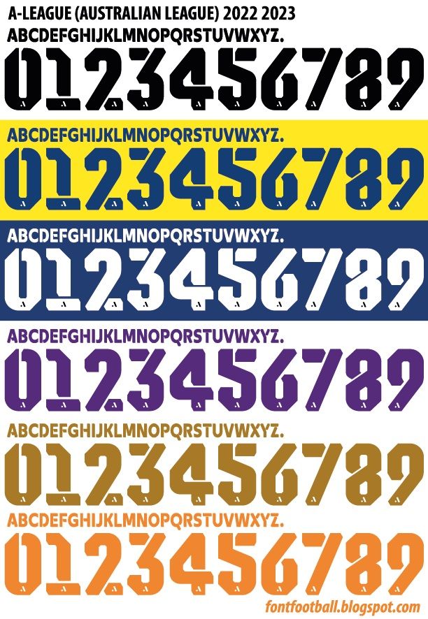 Font Vector A-League (Australian League) 2022 2023 kit_0