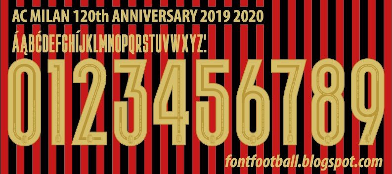 Font Vector AC Milan 120th Anniversary 2019 2020 kit_0