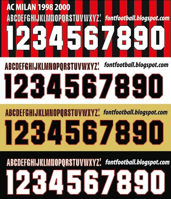 Font Vector AC Milan 1998 1999 2000 kit_0