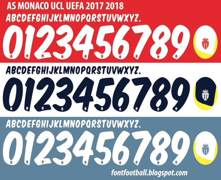 Font Vector AS Monaco UCL 2017 2018 kit_0