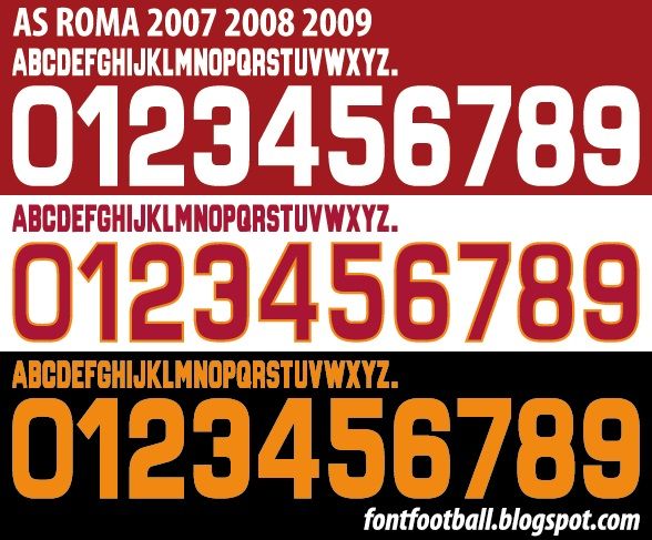 Font Vector AS Roma 2007 2008 2009 kit_0
