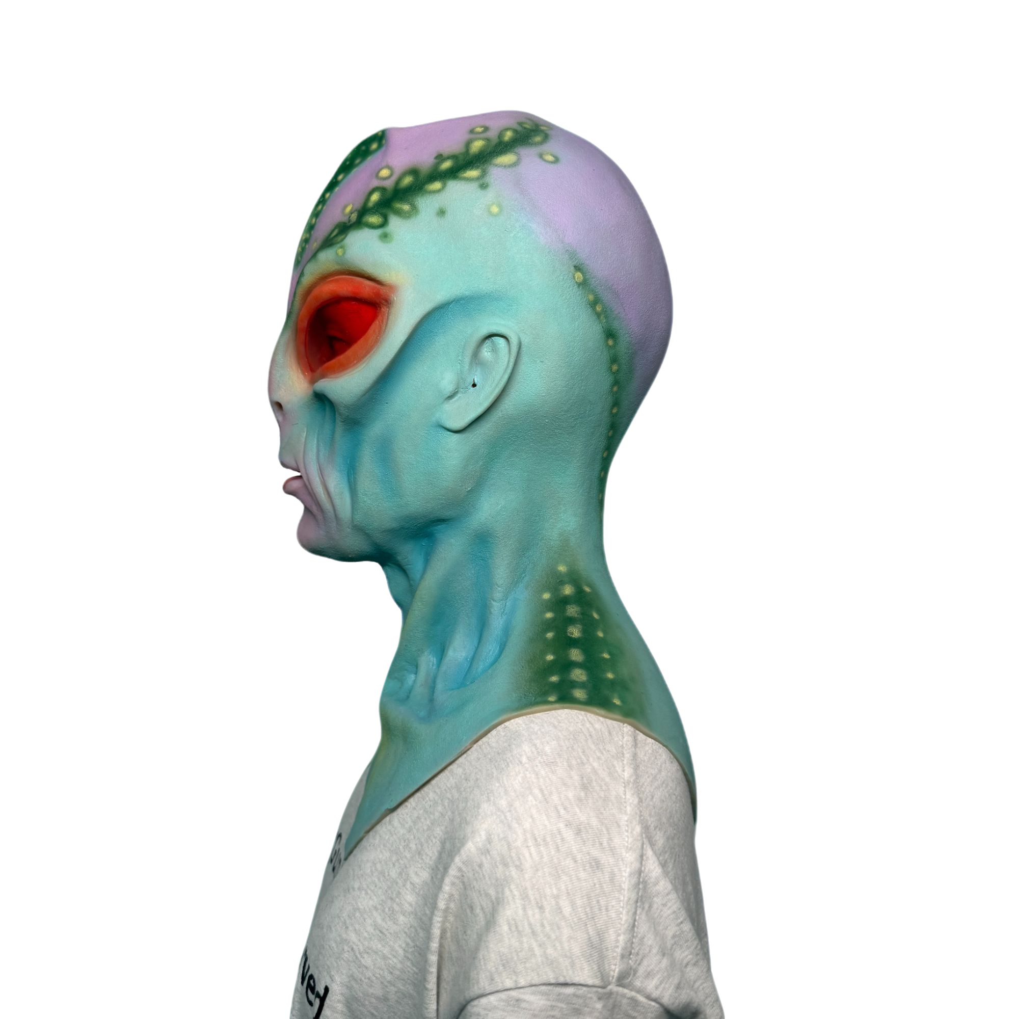 Colorful alien silicone mask headgear_2