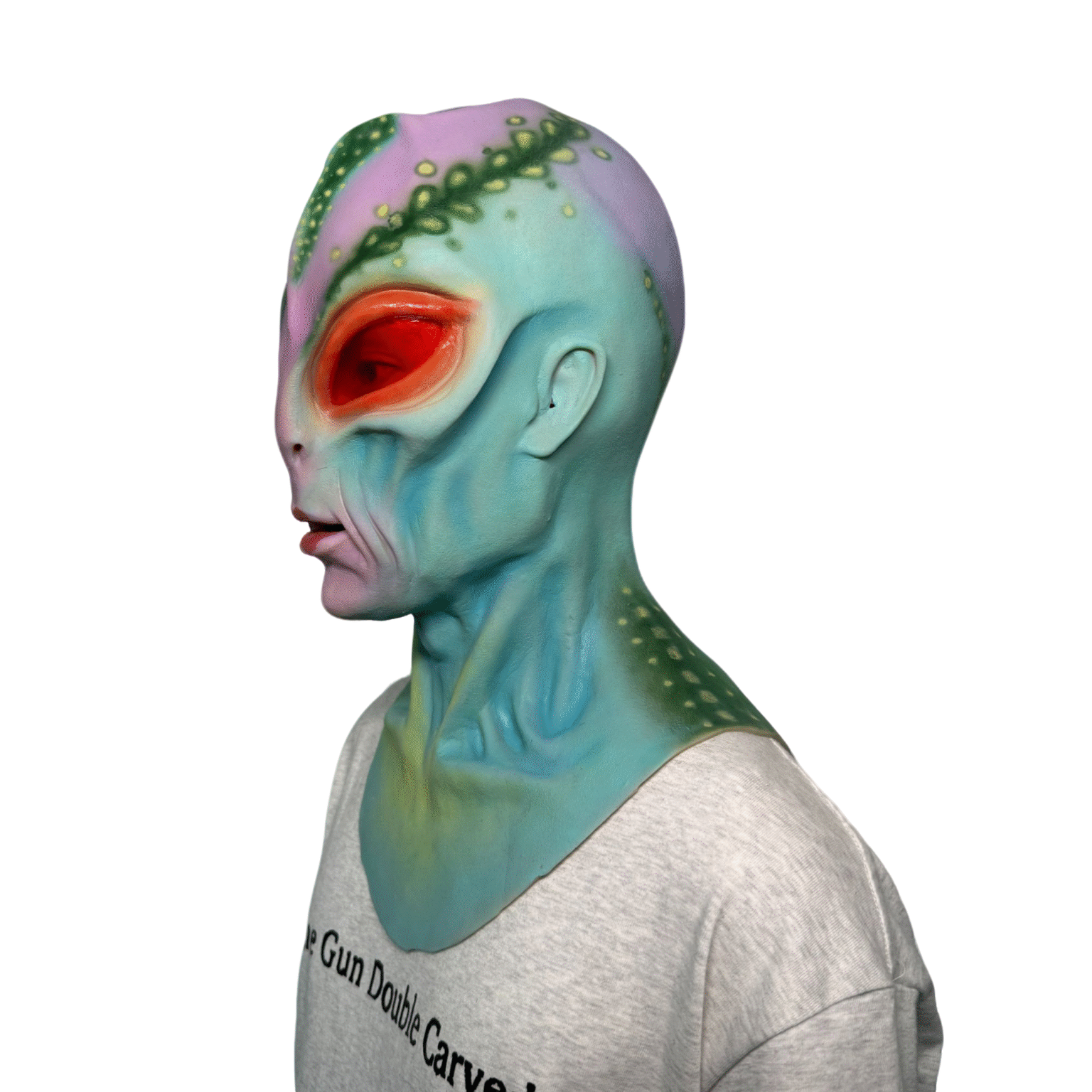 Colorful alien silicone mask headgear_1
