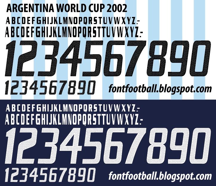 Font Vector Argentina World Cup 2002 kit_0