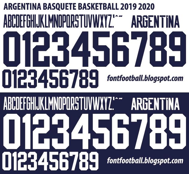 Font Vector Argentina Basquete Basketball 2019 2020 kit_0
