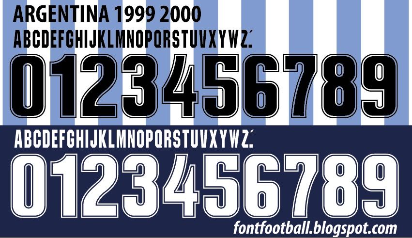 Font Vector Argentina Copa America 1999 2000 kit_0