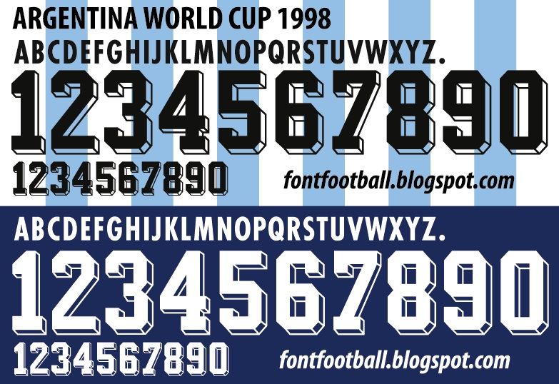 Font Vector Argentina World Cup 1998 kit_0