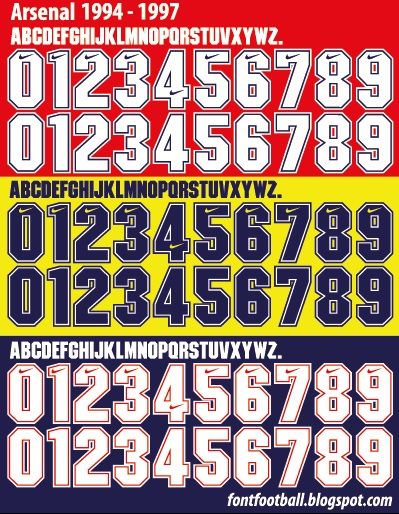 Font Vector Arsenal 1994 1995 1996 1997 kit_0