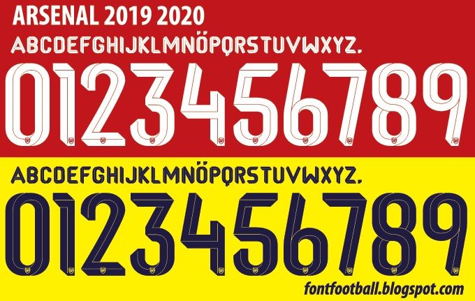 Font Vector Arsenal 2019 2020 kit_0