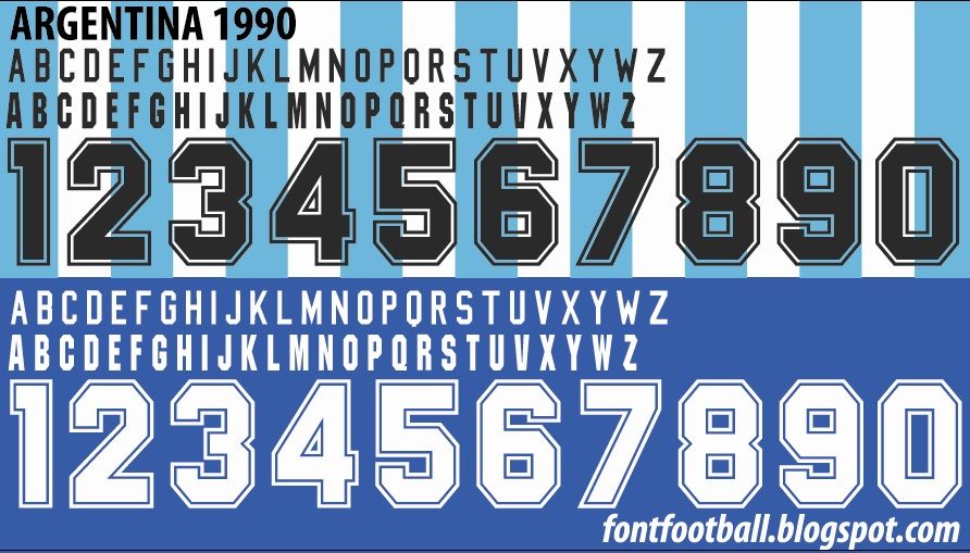 Font Vector Argentina World Cup 1990 kit_0