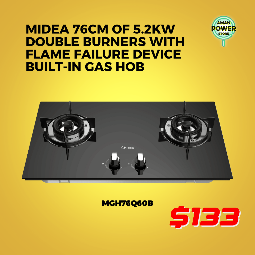 MIDEA DOUBLE BURNERS WITH FLAME FAILURE DEVICE BUILT-IN GAS HOB_0