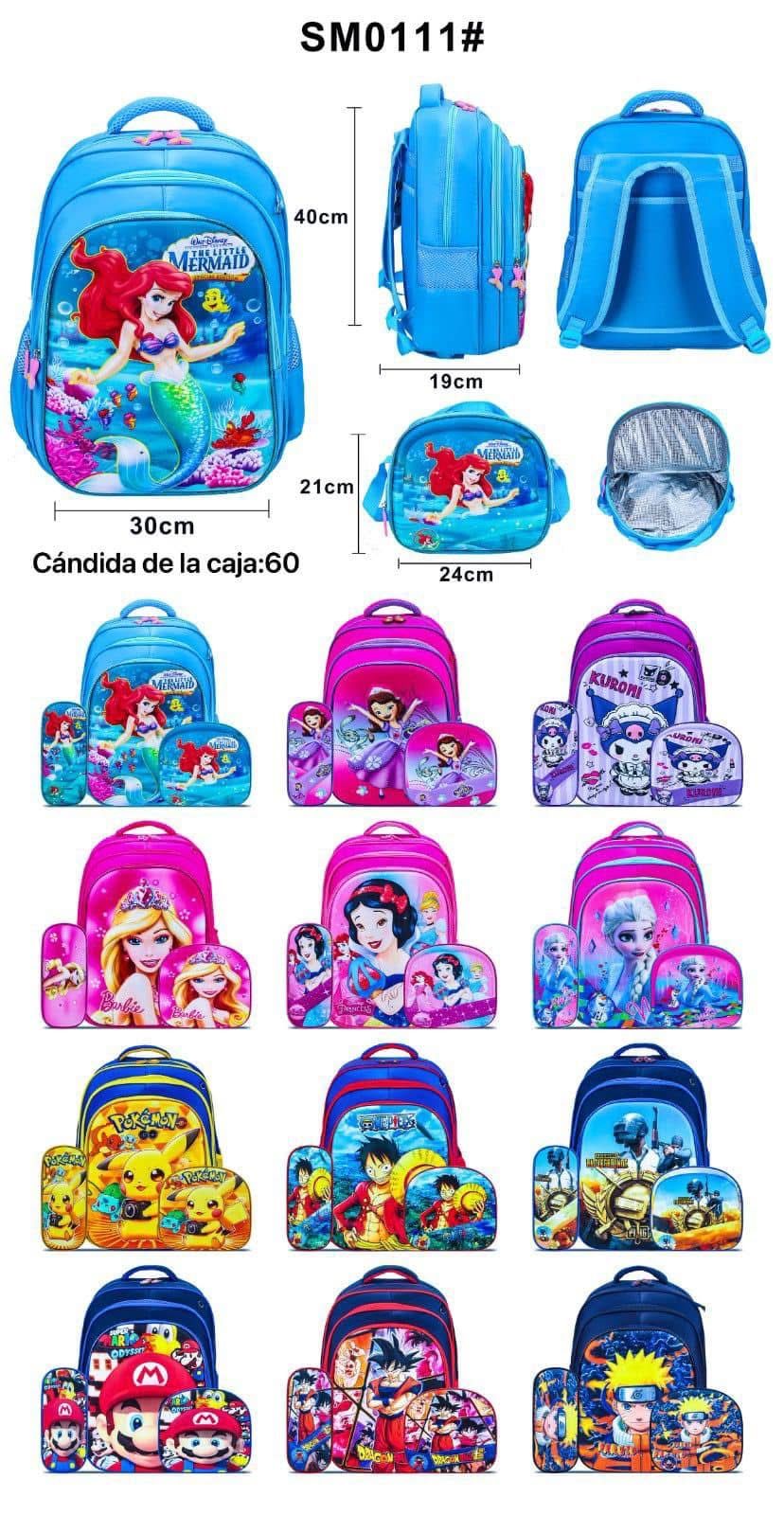 Mochila en combo de primaria con luz _1