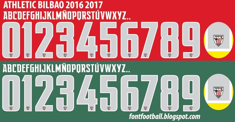 Font Vector Athletic Club Bilbao 2016 2017 kit_0