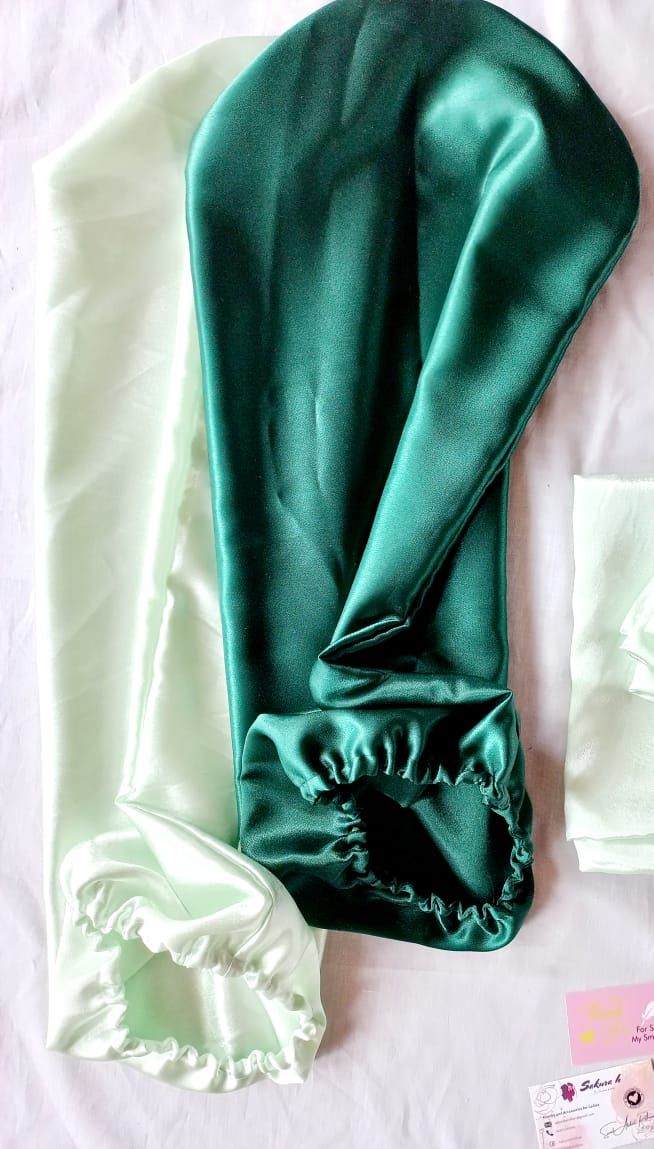 🧵 Long Satin Bonnet – For Braids, Locs & Long Hair_5