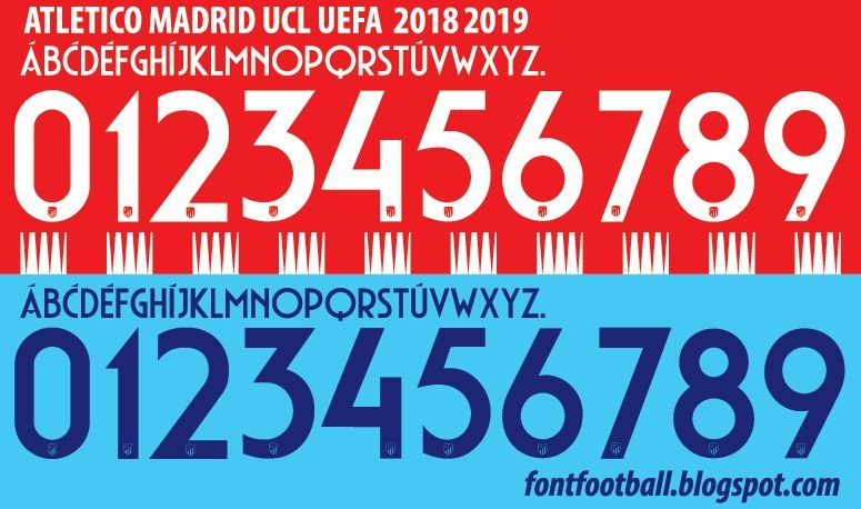 Font Vector Atletico Madrid UCL UEFA 2018 2019 kit_0