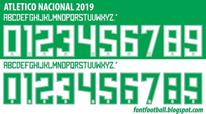 Font Vector Atlético Nacional SA 2019 kit_0