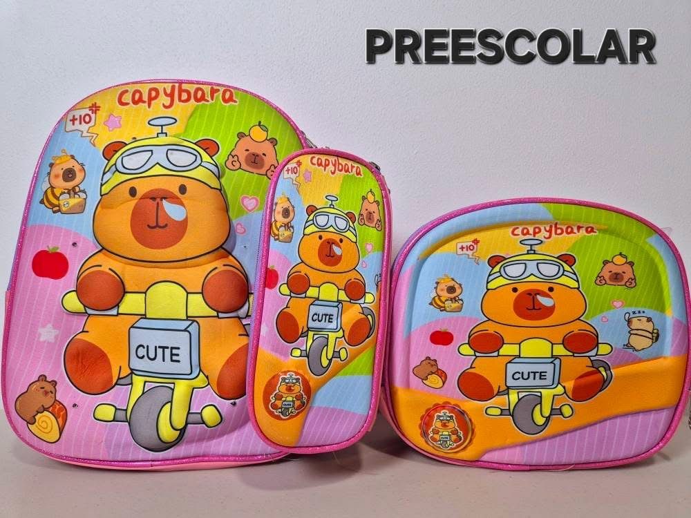 Combo mochila preescolar con luz_0