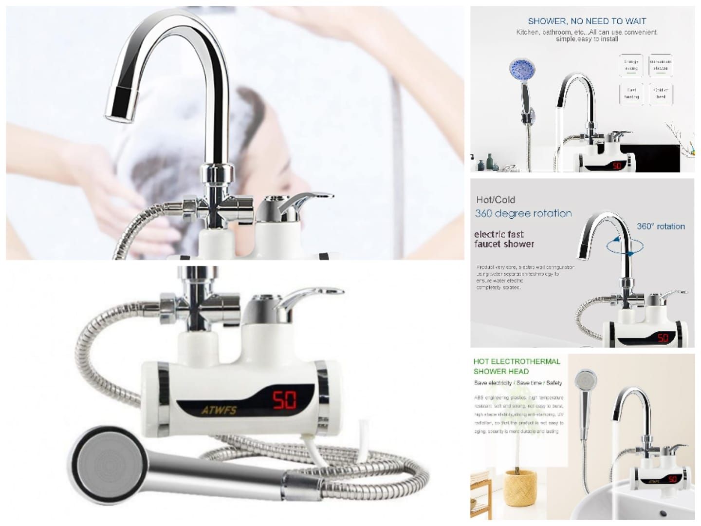 Instant Electric Heating Water Faucet & Shower_0