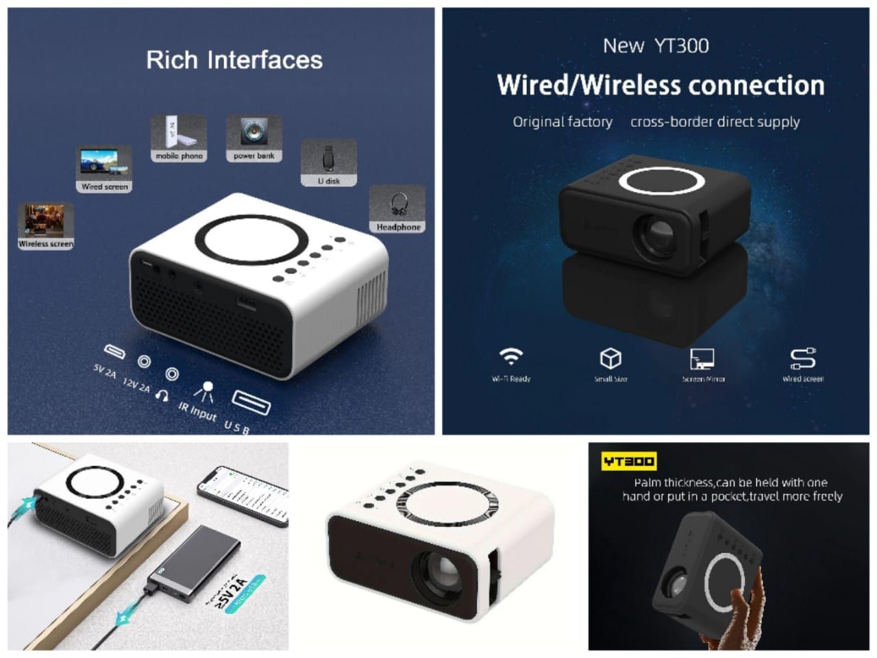 YT300 Mini Portable Projector_0