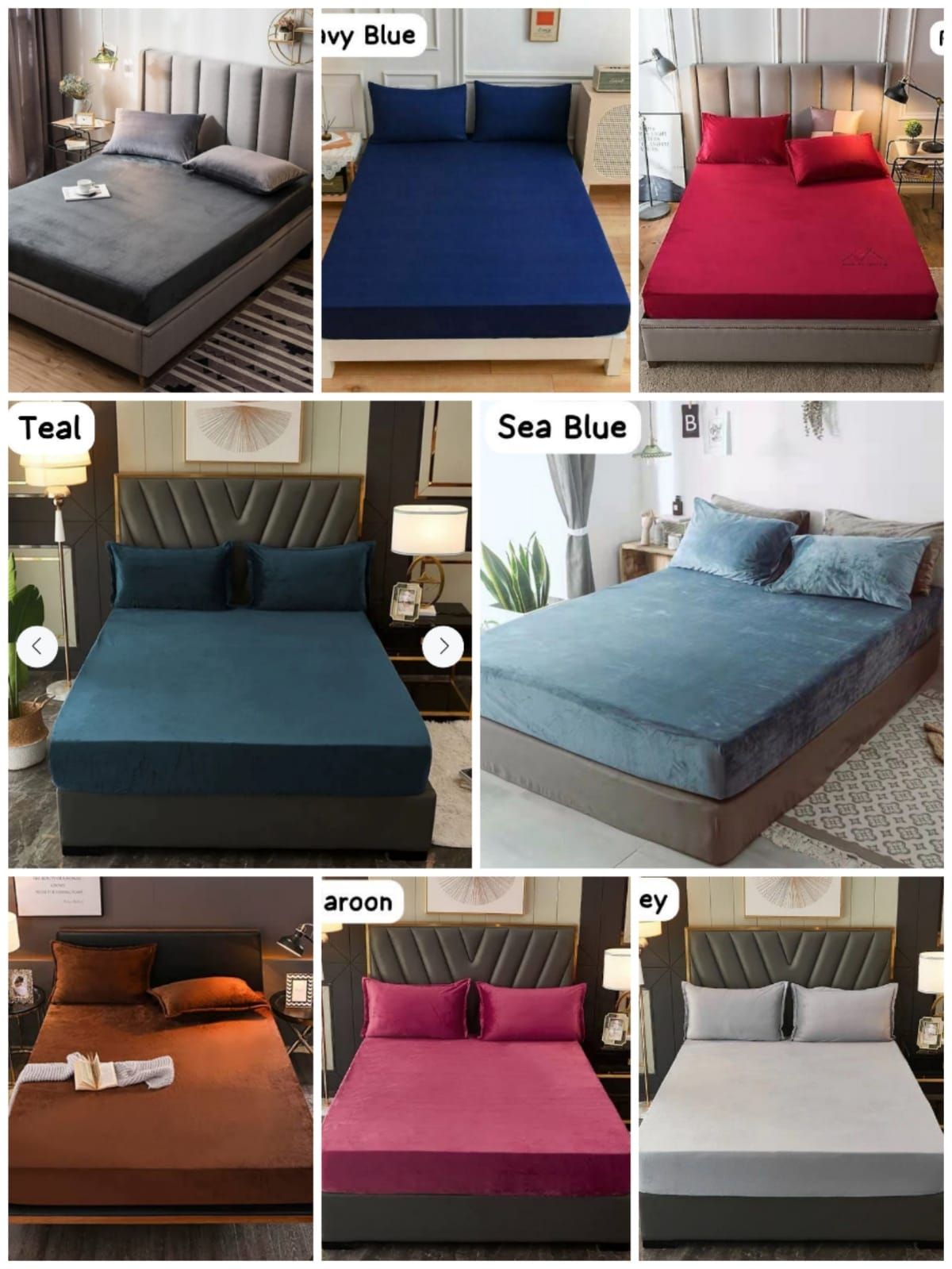 3 Piece Stretchable Velvet Sheet Set_0
