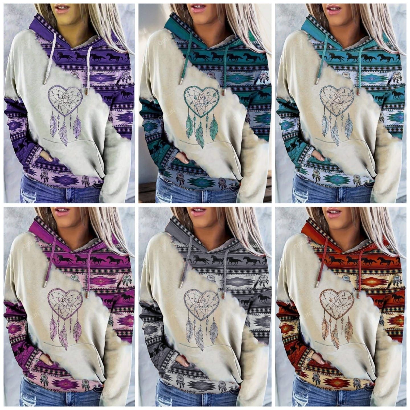 Women's Casual Pullover Hoodie_0