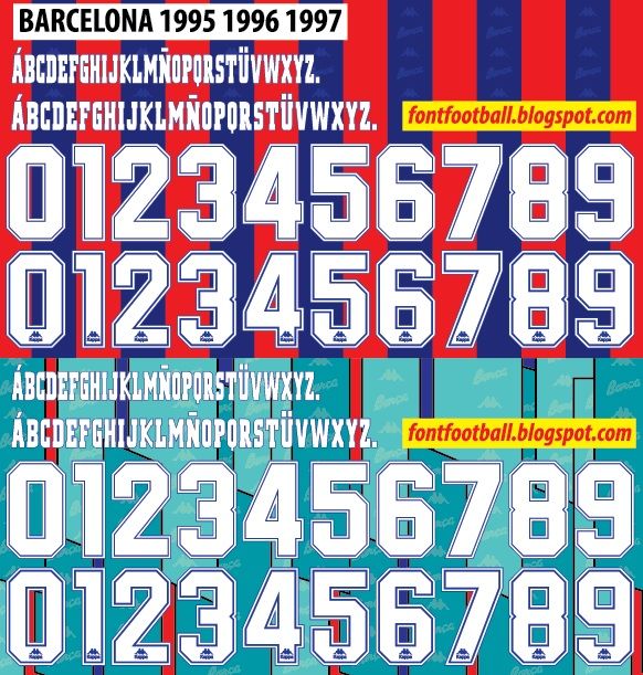 Font Vector Barcelona 1995 1996 1997 kit_0