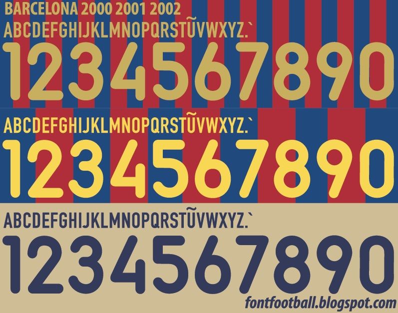 Font Vector Barcelona 2000 2001 2002 kit_0