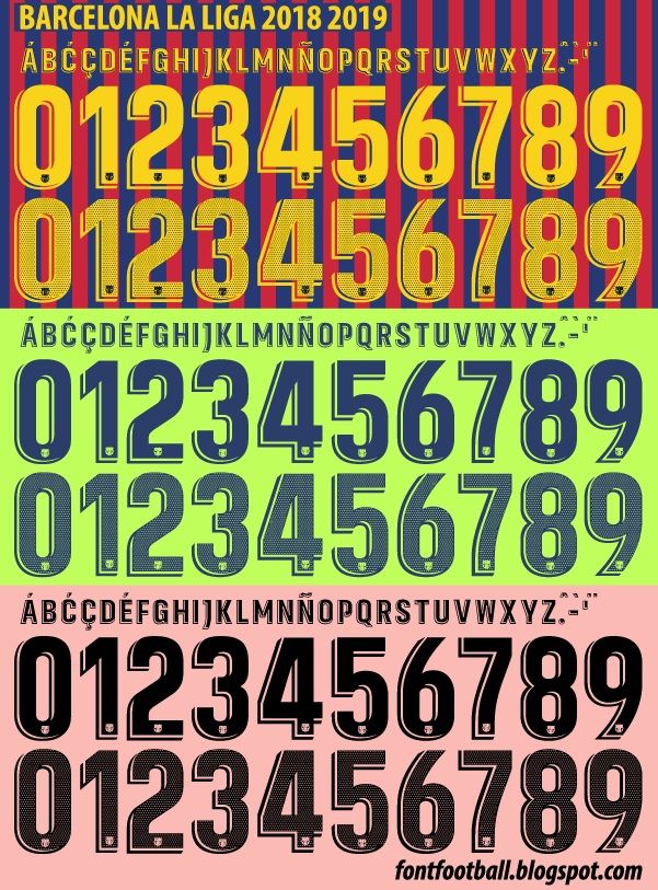 Font Vector Barcelona 2018 2019 kit_0