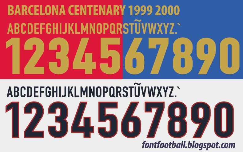 Font Vector Barcelona Centenary 1999 2000 kit_0