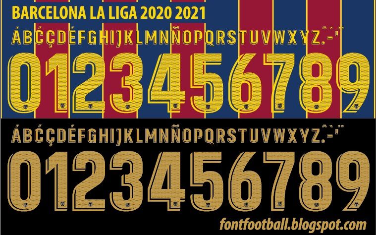 Font Vector Barcelona La Liga 2020 2021 kit_0
