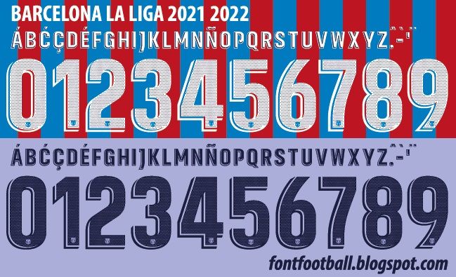 Font Vector Barcelona La Liga 2021 2022 kit_0